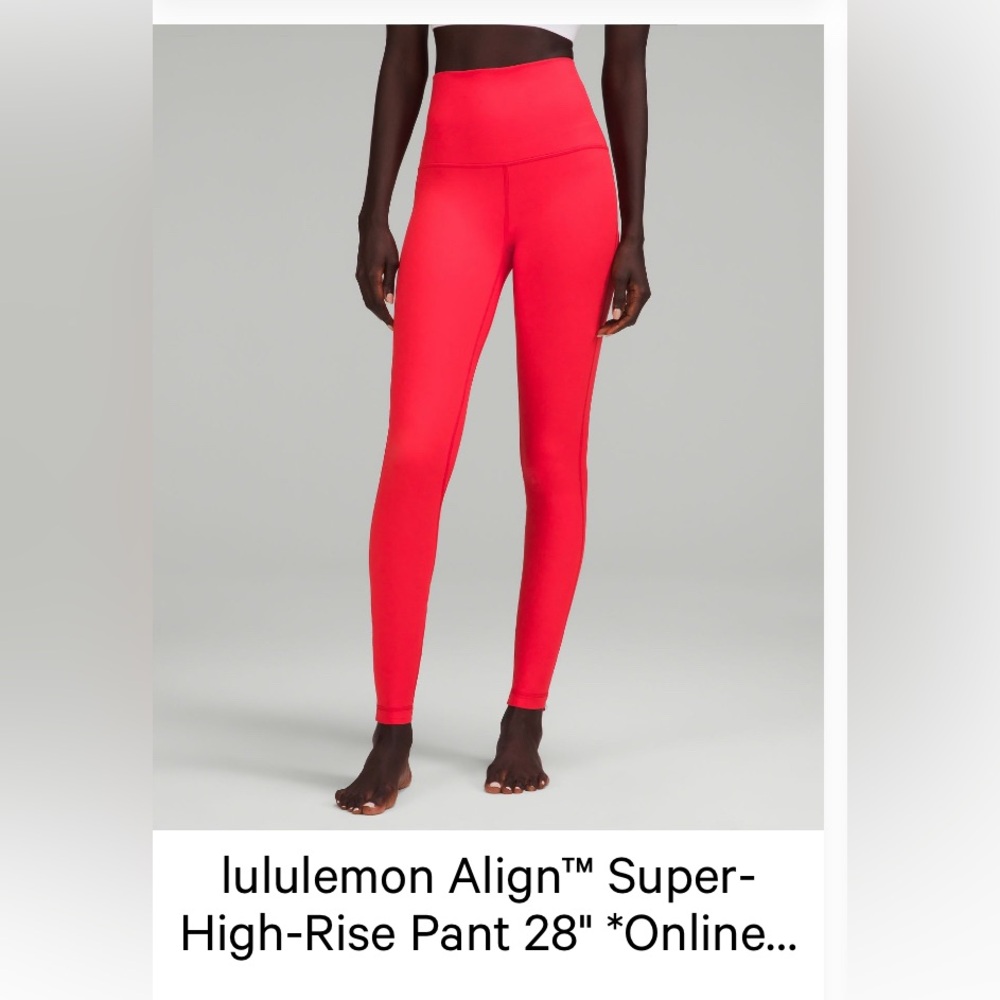 lululemon athletica Red High-Rise Pants size 10